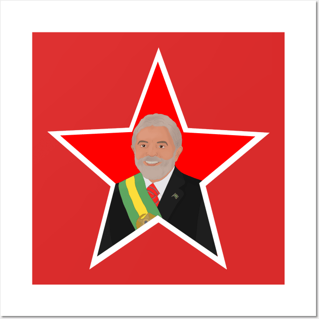 Lula Red Star Wall Art by DiegoCarvalho